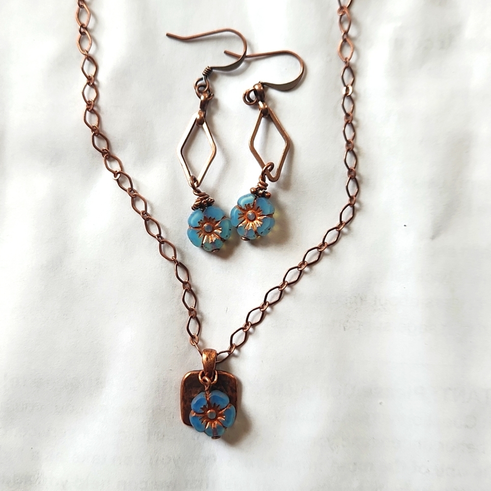 Necklace and matching earrings